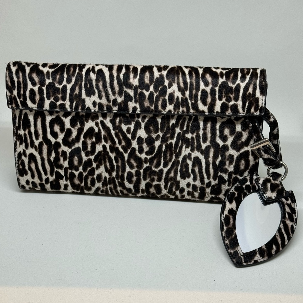 Alaia pony hair mirror clutch, perfect condition no tags.